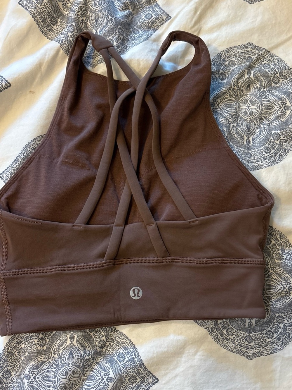 lululemon athletica Brown Strappy Crisscross Sports Bra